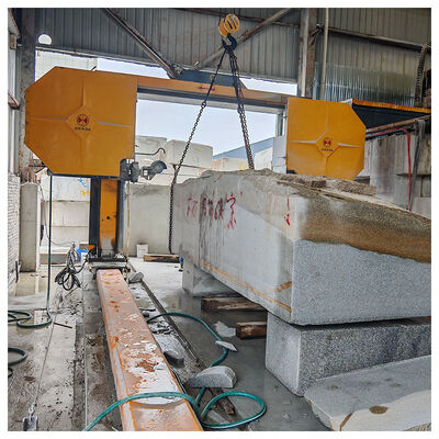 Mesin Pemotong Gergaji Kawat Berlian Bergerak Gantry Industri untuk Fabrikasi Blok Granit