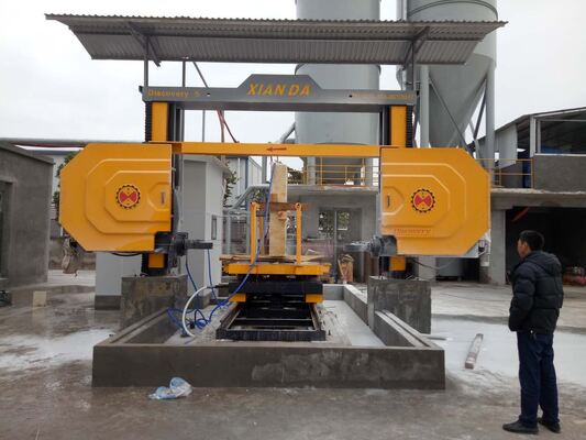 Mesin Gergaji Kawat Berlian CNC 5 Sumbu Xianda Discovery untuk Membentuk Kolom Lengkung 3D Granit Marmer Pemotong Profil Batu