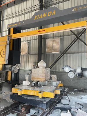Mesin Gergaji Kawat Berlian CNC 5 Sumbu Xianda Discovery untuk Membentuk Kolom Lengkung 3D Granit Marmer Pemotong Profil Batu
