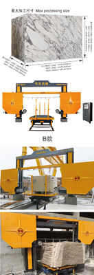 PLC Control High Efficiency Block Dressing Machine with 360° Rotating Worktable for Marble Granite (Mesin Pengeringan Blok Efisiensi Tinggi Dengan Penguasaan PLC)