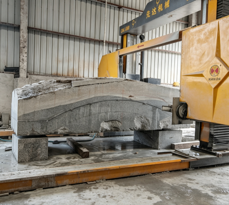 Gantry Movable CNC PLC Wire Saw Machine untuk pemotongan blok batu besar