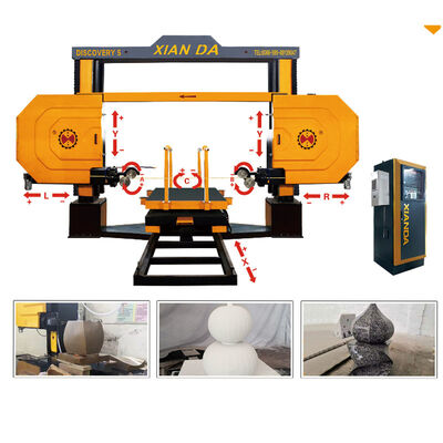 Mesin Gergaji Kawat Berlian CNC 5 Sumbu Presisi Tinggi untuk Pembuatan Profil Batu Kompleks dan Ukiran 3D