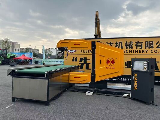 Mesin Gergaji Kawat Berlian CNC Vertikal Sumbu-A Berputar 360° dengan Motor Utama Magnet Permanen untuk Pemotongan Batu 2300mm