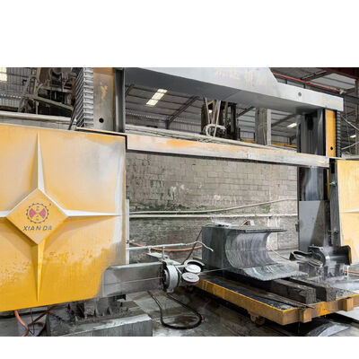 Mesin gergaji kawat berlian kontrol CNC efisiensi tinggi dengan empat spindle linkage untuk pemotongan batu