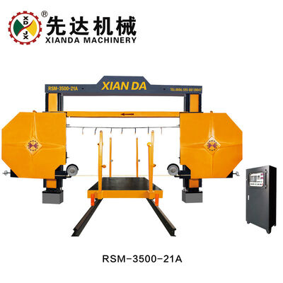 XIANDA RSM‐3500‐21 Diamond Wire Saw Machine, 2-Axis PLC Motion Control Stone Block Cutting Machine untuk Granite Marble Dividing Machine