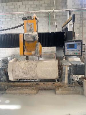 Mesin Pemotong Baluster Dua Buah Kontrol PLC/CNC untuk Marmer Granit