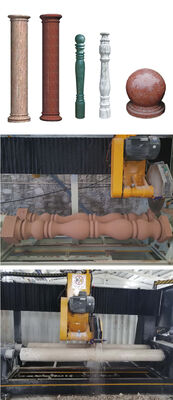 Mesin Pemotong Pilar Kolom Padat PLC/CNC Untuk Pengolahan Marmer Granit