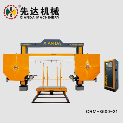 CRM‐3500‐21 / CRM‐3500‐22FW CNC 4 Axis Diamond Wire Saw Machine Untuk Batu Kolom Romawi Arc Slab Pemotongan