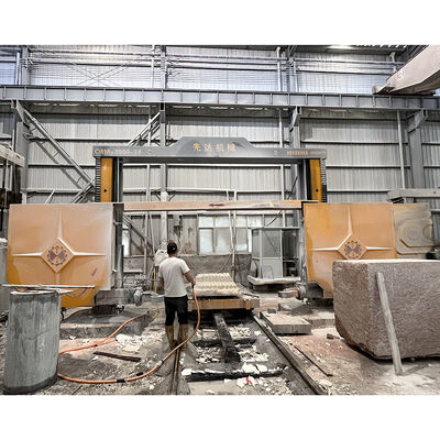 CRM‐3500‐21 / CRM‐3500‐22FW CNC 4 Axis Diamond Wire Saw Machine Untuk Batu Kolom Romawi Arc Slab Pemotongan