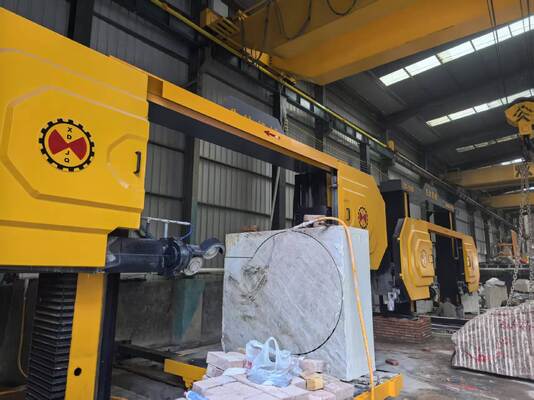 CNC Diamond Wire Saw Machine dengan 11KW Spindle dan High Precision Reducer & Servo Motor untuk 2500*3000*1500mm Stone Cutting