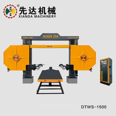 XIANDA DTWS-1500 DTWS-2000 4 Axis CNC Diamond Wire Saw Machine Tombstone Stone Profiling Cutting Machine untuk Granite Marble Bentuk Khusus