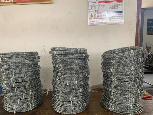 Alat Profil Granit Diamond Wire Saw Rope Cutting Stone 8.8mm