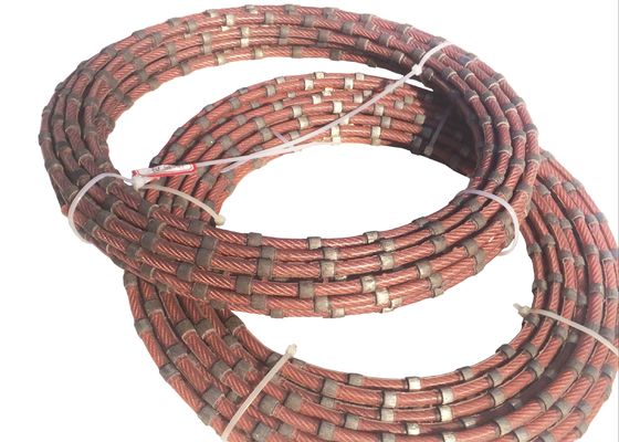 Batu Pemotong 8.8mm Diamond Wire Cutting Rope Marmer Profiling 20-30m / s