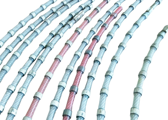 Marmer Block Diamond Coated Wire Saw Untuk Kecepatan Garis Batu 25-35m / S