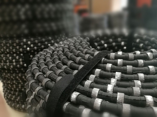 Alat Penggalian Marmer Diamond Wire Saw Rope Untuk Memotong Batu 11.5mm