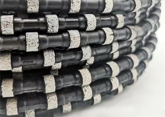Alat Penggalian Marmer Diamond Wire Saw Rope Untuk Memotong Batu 11.5mm