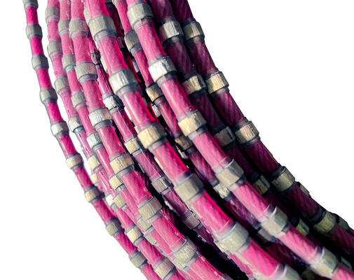 Marmer Block Diamond Coated Wire Saw Untuk Kecepatan Garis Batu 25-35m / S