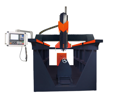 4 sumbu Kolom Mesin Ukiran Batu CNC 7.5kw Jadestone