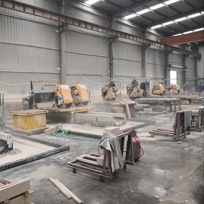 PLC CNC Gantry Type Linear Stone Profile Mesin Pemotong Dua Pisau